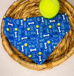 Dog Bandana- Play Fetch