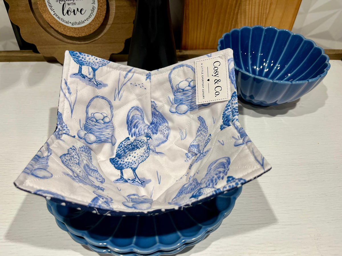 Chickens &  Chinoiserie Bowl Cozy