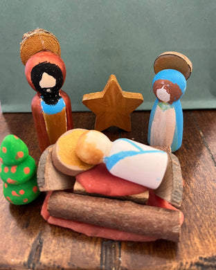 Sensory Box Mini- Nativity Set- Mary, Joseph, Jesus,