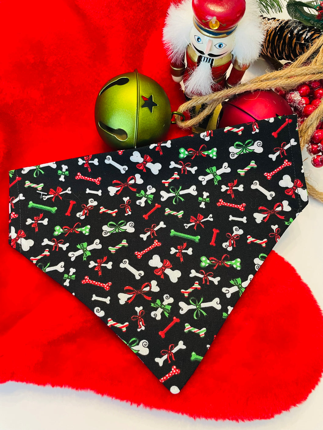 Dog Bandana - Christmas Dog Bone