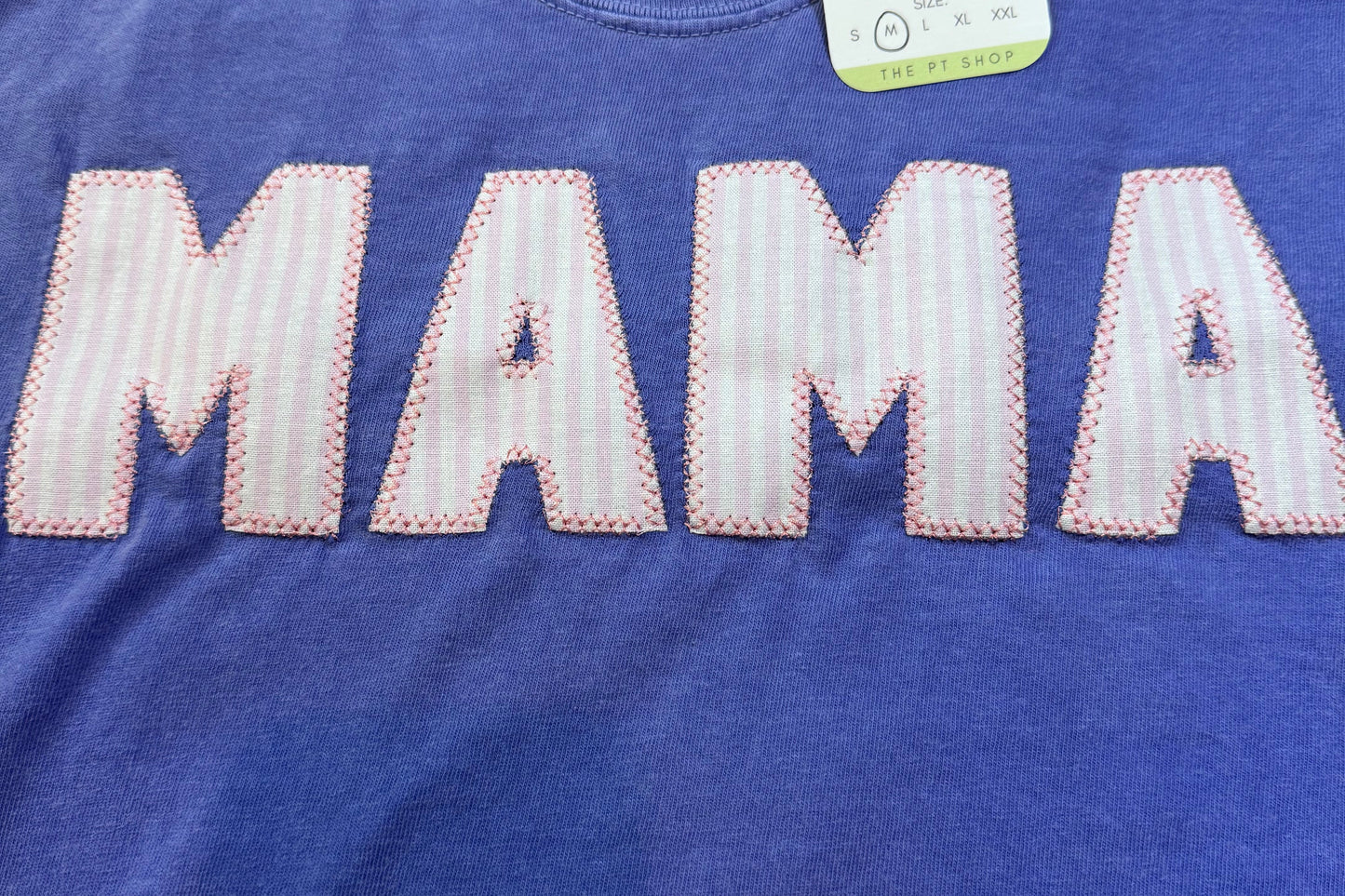 MAMA patchwork short sleeve shirt