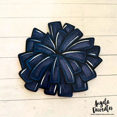 MINI {for tabletop frame & porch leaner} Navy Pom Pom Attachment