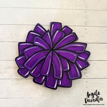 MINI {for tabletop frame & porch leaner} Purple Pom Pom Attachment