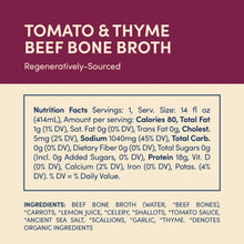 Bone Broth- beef, tomato, thyme, garlic