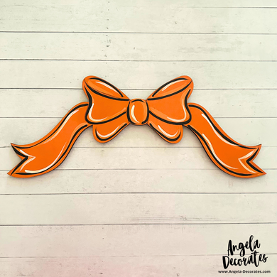 LARGE Orange Bow Banner