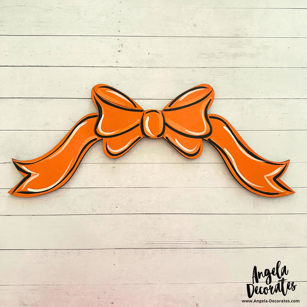 LARGE Orange Bow Banner