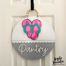 MINI Howdy Door Hanger Base Gray & White