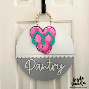 MINI Howdy Door Hanger Base Gray & White