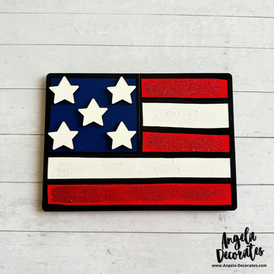 MINI {for tabletop frame & porch leaner} American Flag Attachment