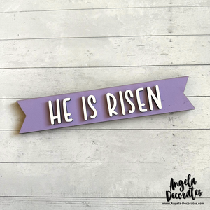 MINI {for tabletop frame} He Is Risen Banner