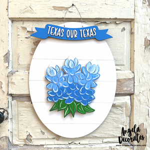 Large {for door hanger} Bluebonnets Attachment