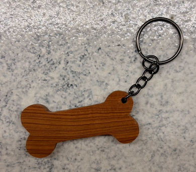 Dog Bone Keychain - Cedar