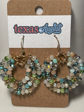 This Boho Cowgirl set is concert ready! Looks amazing with your boots and will flash and sparkle while you dance the night away. Colors ranging from peach and cream to aqua, spring green and iridescent teal, this set is a stunner!  *Each set is a one-of-a-kind piece.