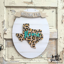 Large {for door hanger} Turquoise Texas Home Attachment