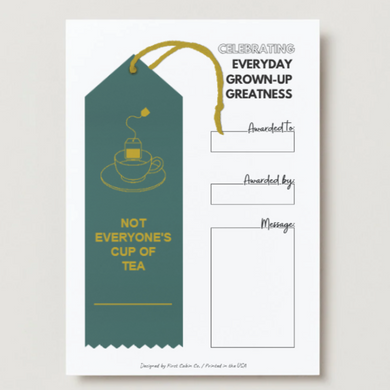 Award Ribbon - Not Eveyone's Cup of Tea