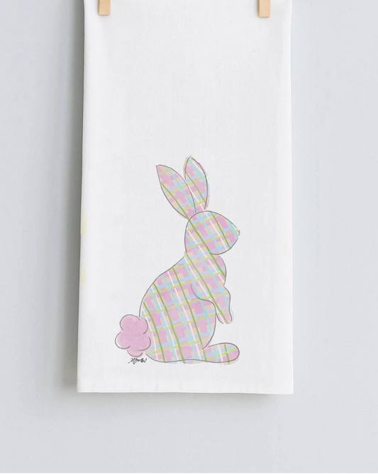 Tea Towels- Plaid Bunny