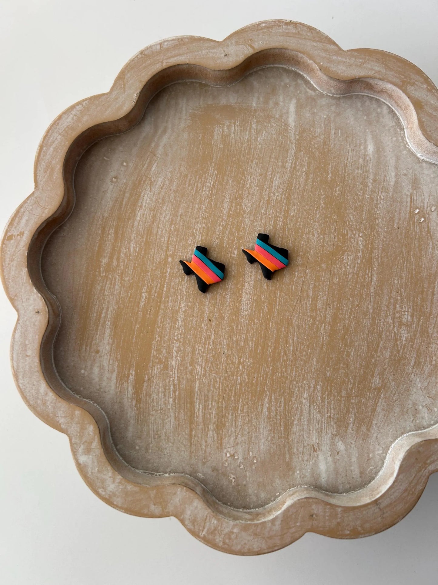 Fiesta Texas earrings - Teal, Pink, Orange