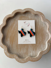 Fiesta Texas earrings - Teal, Pink, Orange