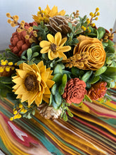 Sola wood floral arrangement in metal tin