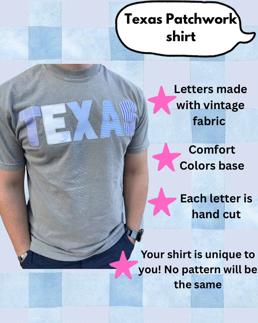 Texas patchwork t-shirt