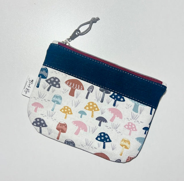 Mini Pouch - Mushroom & Recycled Denim