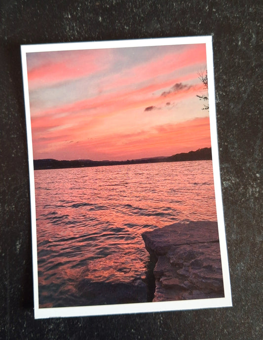 Mini Art Print- Boerne Lake Sunset