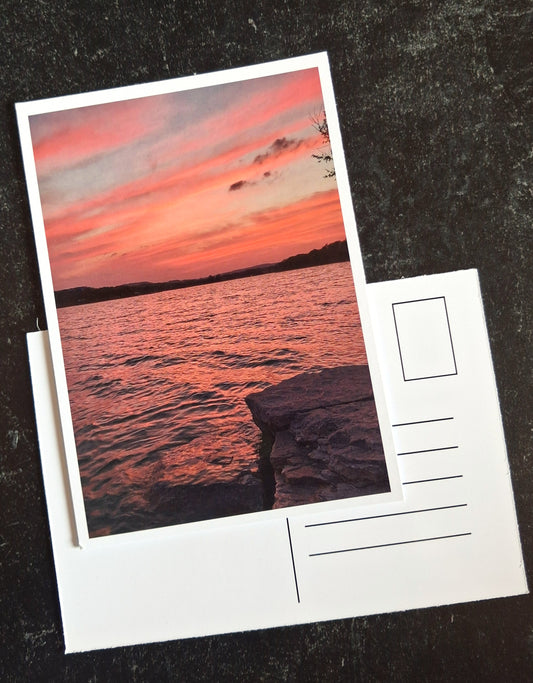 Mini Postcard- Boerne Lake Sunset