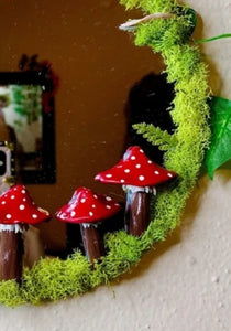 Whimsical wreath or mirror- make and take craft. April 5th- National Handmade Day!