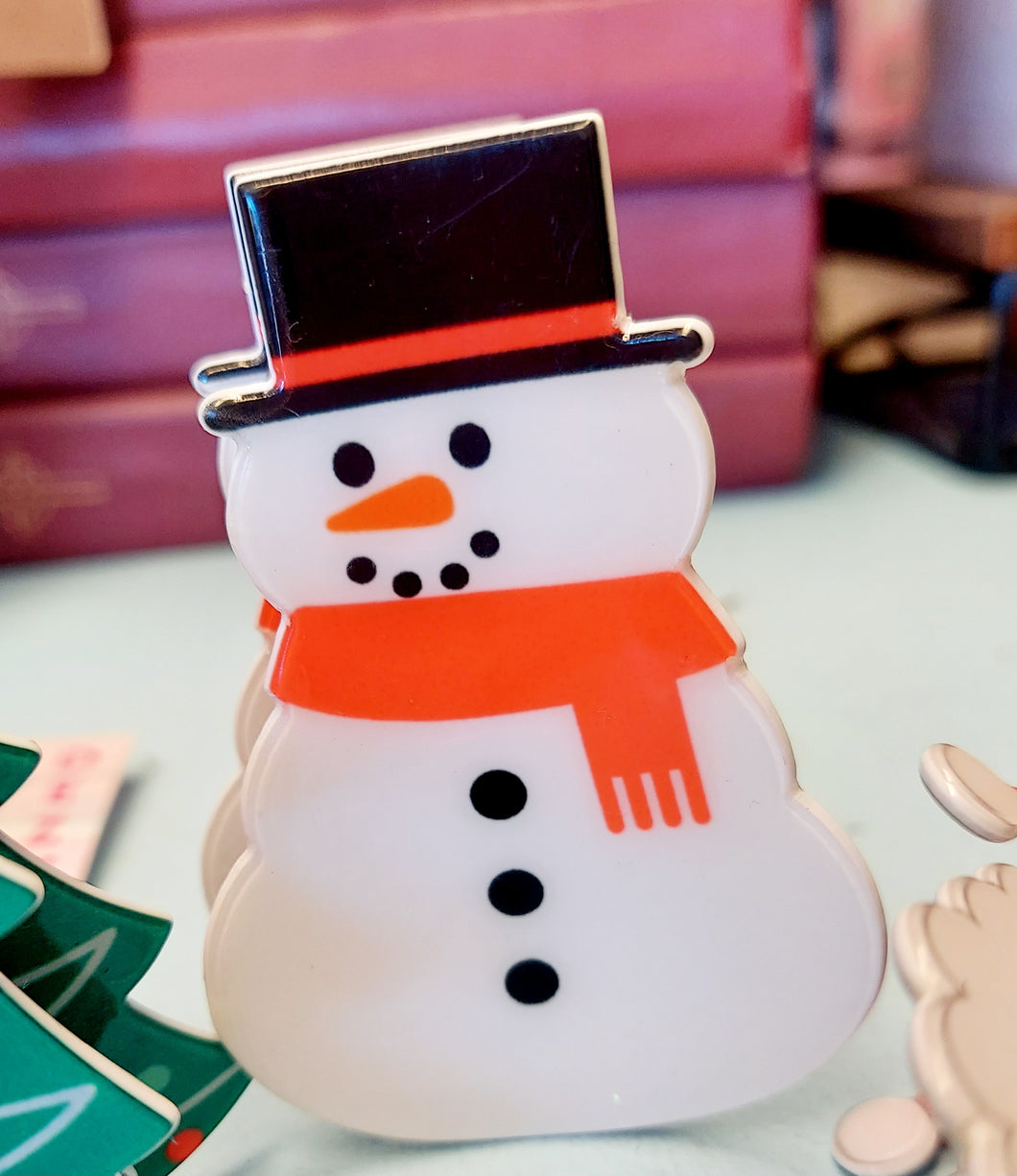 Hair Clips- Snowman