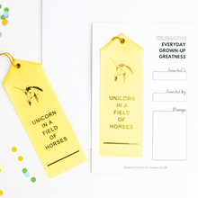 Award Ribbon- Unicorn In A Field Of Horses