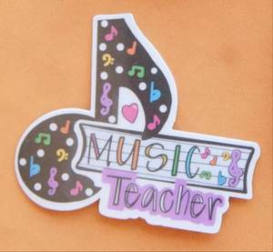 Music Teacher Waterproof Vinyl Sticker